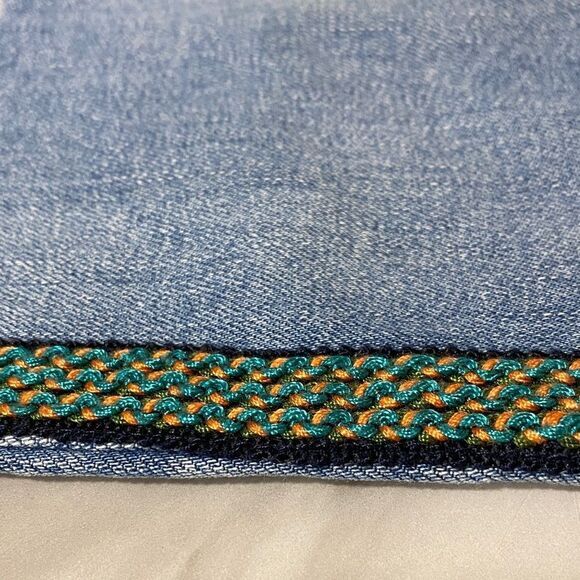 New Look Petite Leyla Relaxed‎ Skinny Jeans Side Stripe Boho Festival Raw Hem 6P - Picture 8 of 13